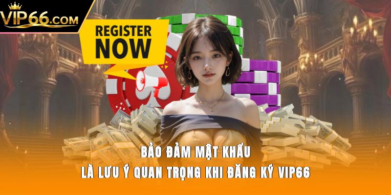 Bảo đảm mật khẩu là lưu ý quan trọng khi đăng ký Vip66